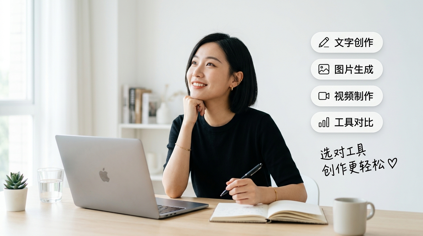 AI 创作者工具入门：文字、图片、视频怎么选？