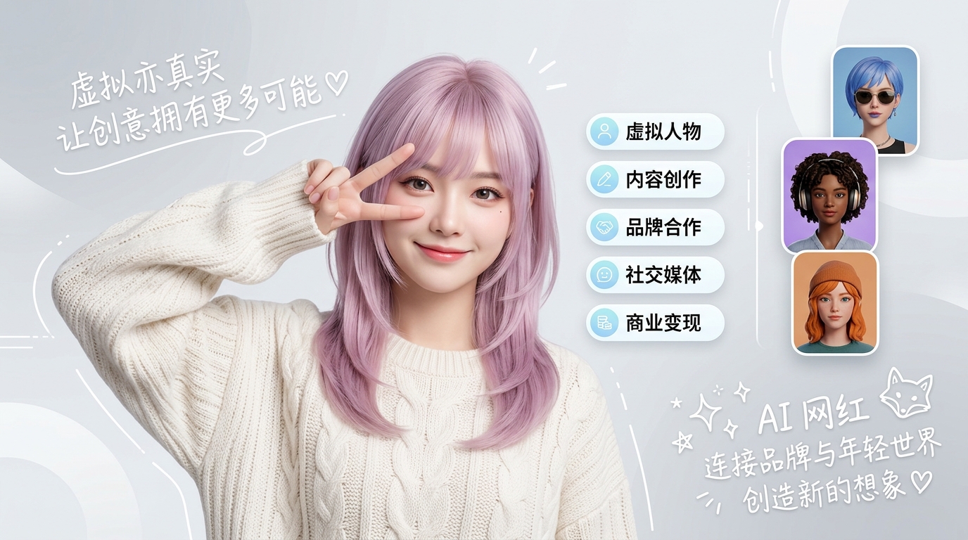 理解虚拟人物、AI 网红与品牌营销的新内容形态